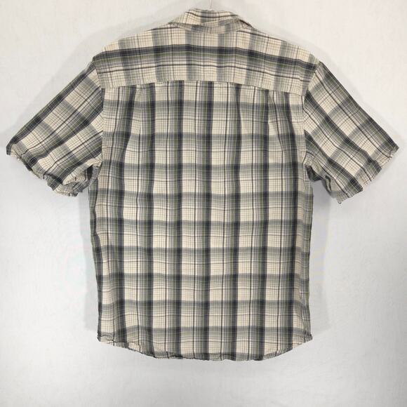 Carhartt Shirt Mens M Gray Plaid Relaxed Fit Work Chore Short Sleeve Button Up - Picture 7 of 11